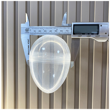 Coajă de ou de Paște transparentă din plastic, 7,6 × 10,6 cm, jucărie cu bomboane
