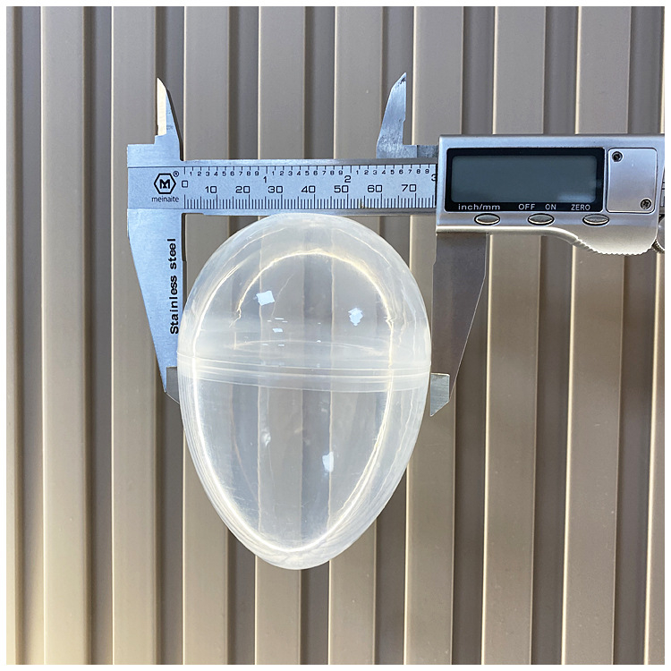 Coajă de ou de Paște transparentă din plastic, 7,6 × 10,6 cm, jucărie cu bomboane