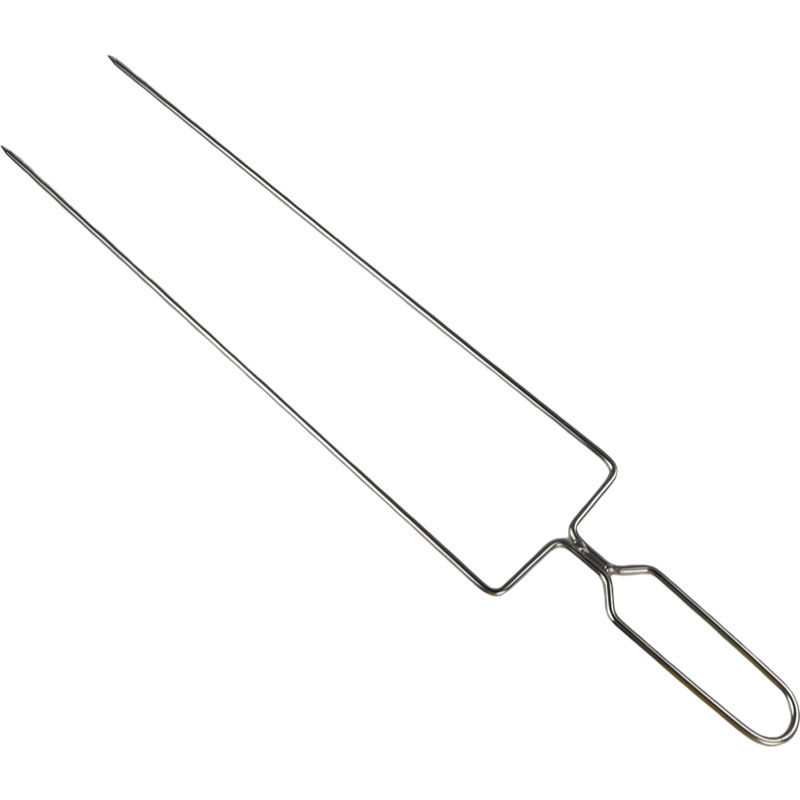 Frigărui din oțel inoxidabil, 60 cm, cu două și trei dinți, pentru uz comercial, pentru coapsă de miel brazilian, pui și iepure