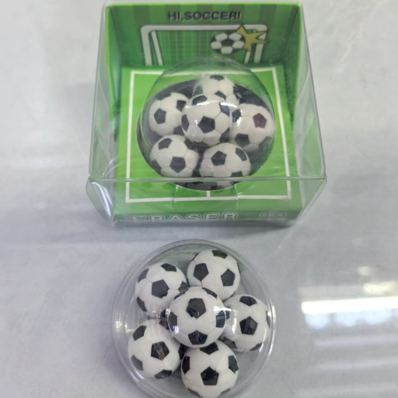 Radieră în formă de fotbal, detașabilă, rotundă, cadou ideal pentru elevi, rechizite școlare