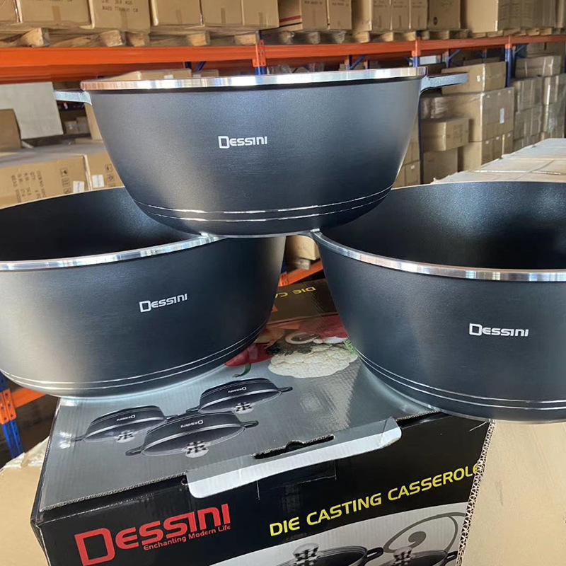 DESSINI set de 6 oale antiaderente, din aluminiu turnat, pentru uz casnic