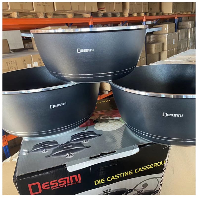 DESSINI set de 6 oale antiaderente, din aluminiu turnat, pentru uz casnic