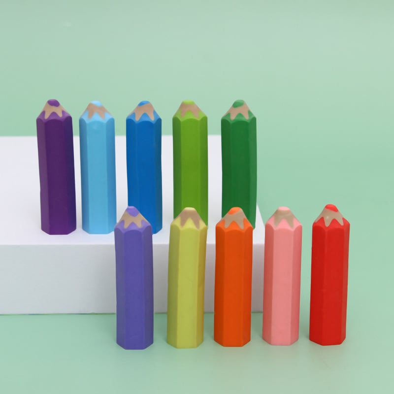 Radieră de creion în formă de creion pentru elevi, curată, fără resturi, design drăguț desen animat