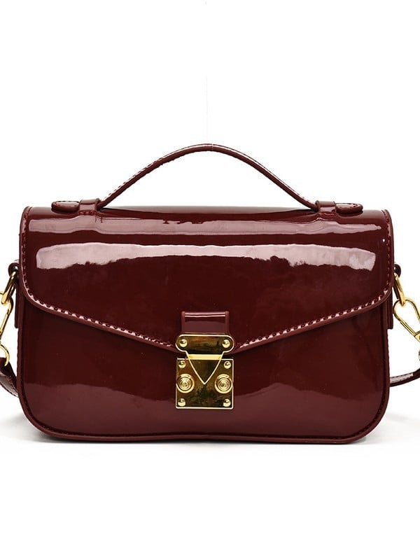 Prekogranična sjajna mini kvadratna torbica, ručna i preko ramena, jednostavan lagan luksuz retro crossbody