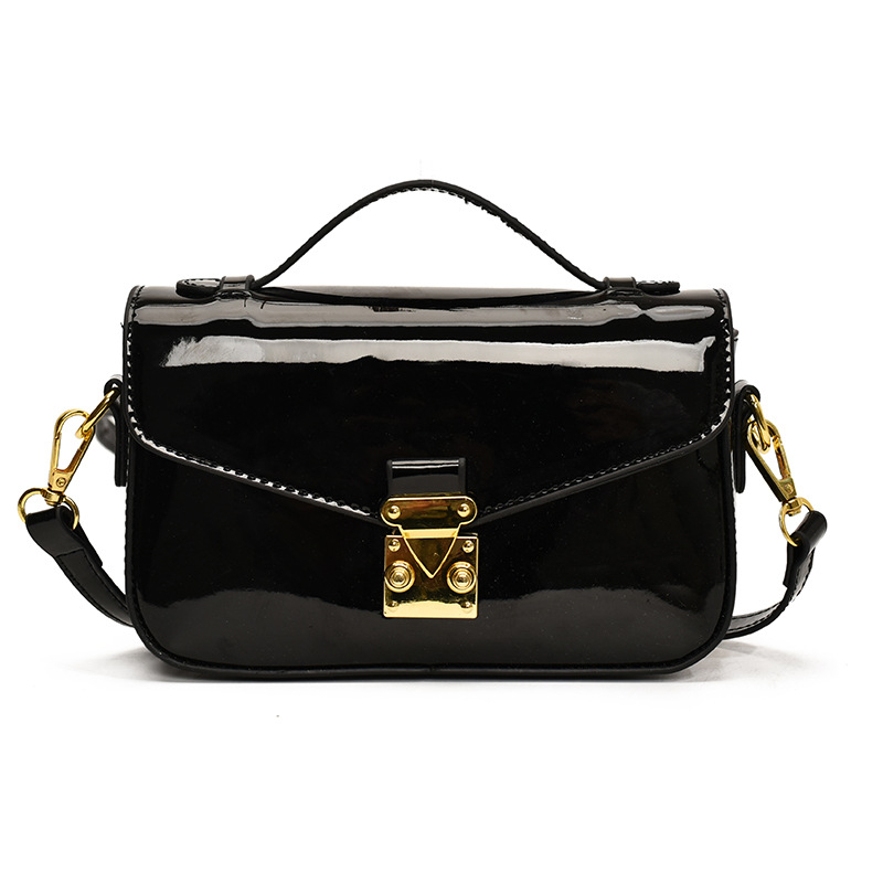 Prekogranična sjajna mini kvadratna torbica, ručna i preko ramena, jednostavan lagan luksuz retro crossbody
