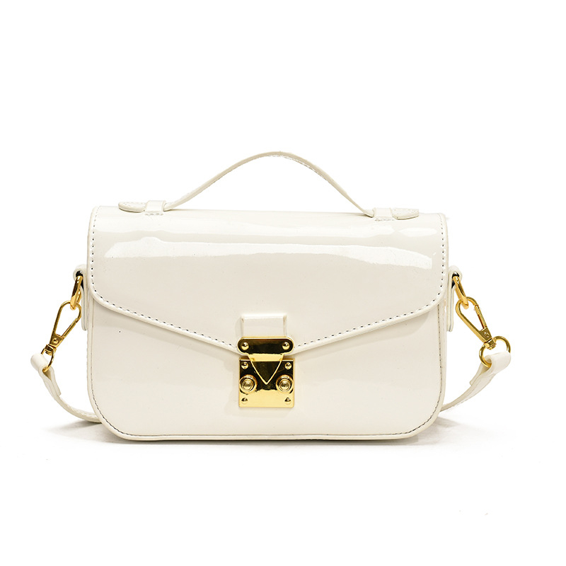 Prekogranična sjajna mini kvadratna torbica, ručna i preko ramena, jednostavan lagan luksuz retro crossbody
