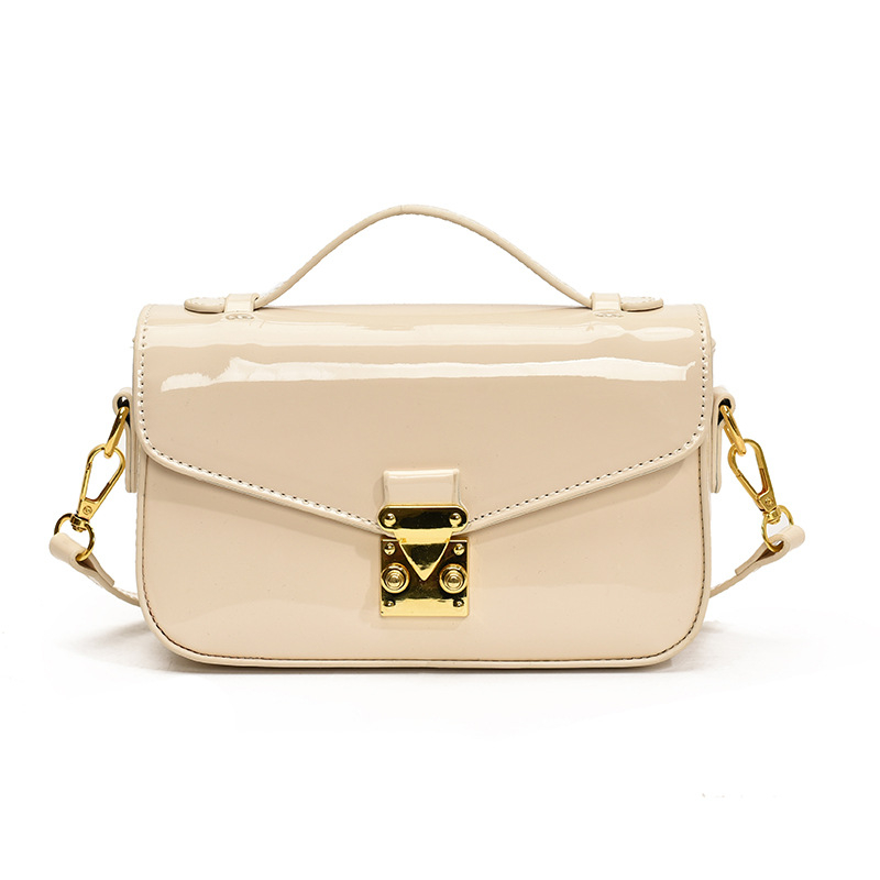 Prekogranična sjajna mini kvadratna torbica, ručna i preko ramena, jednostavan lagan luksuz retro crossbody