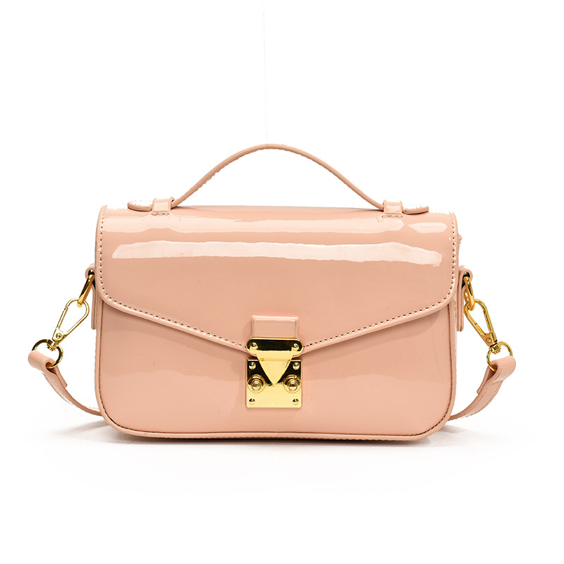 Prekogranična sjajna mini kvadratna torbica, ručna i preko ramena, jednostavan lagan luksuz retro crossbody