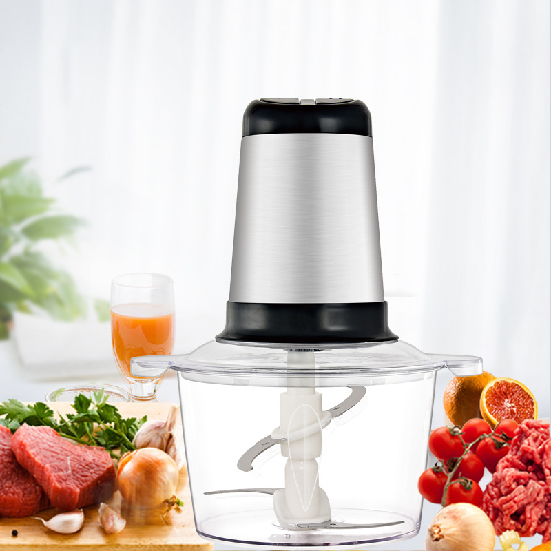 Robot de bucătărie 3 L, putere mare, multifuncțional, cu recipient din sticlă pentru tocat legume și carne