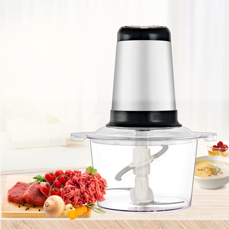 Robot de bucătărie 3 L, putere mare, multifuncțional, cu recipient din sticlă pentru tocat legume și carne