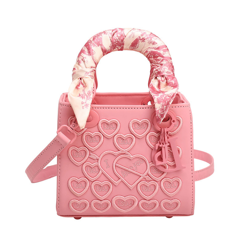 Ženska crossbody torba s akcentom izvezenog svilenog šala, 2026 novi model, srednja veličina, PU koža, za svakodnevnu upotrebu