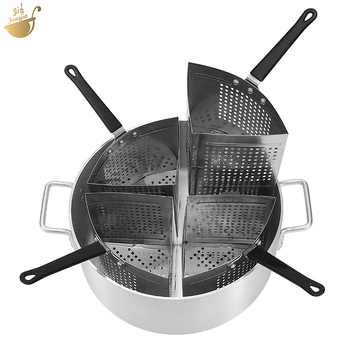 Set de gătit pentru legume și paste cu o oală din aluminiu de 20 Qt și un coș filtrant din oțel inoxidabil de 5 Qt