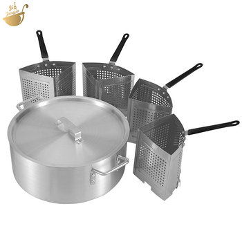 Set de gătit pentru legume și paste cu o oală din aluminiu de 20 Qt și un coș filtrant din oțel inoxidabil de 5 Qt