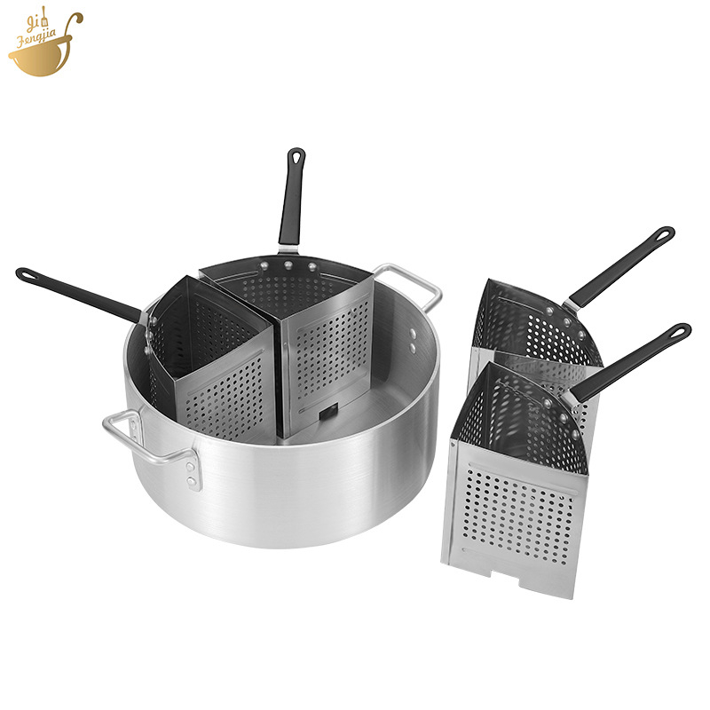 Set de gătit pentru legume și paste cu o oală din aluminiu de 20 Qt și un coș filtrant din oțel inoxidabil de 5 Qt
