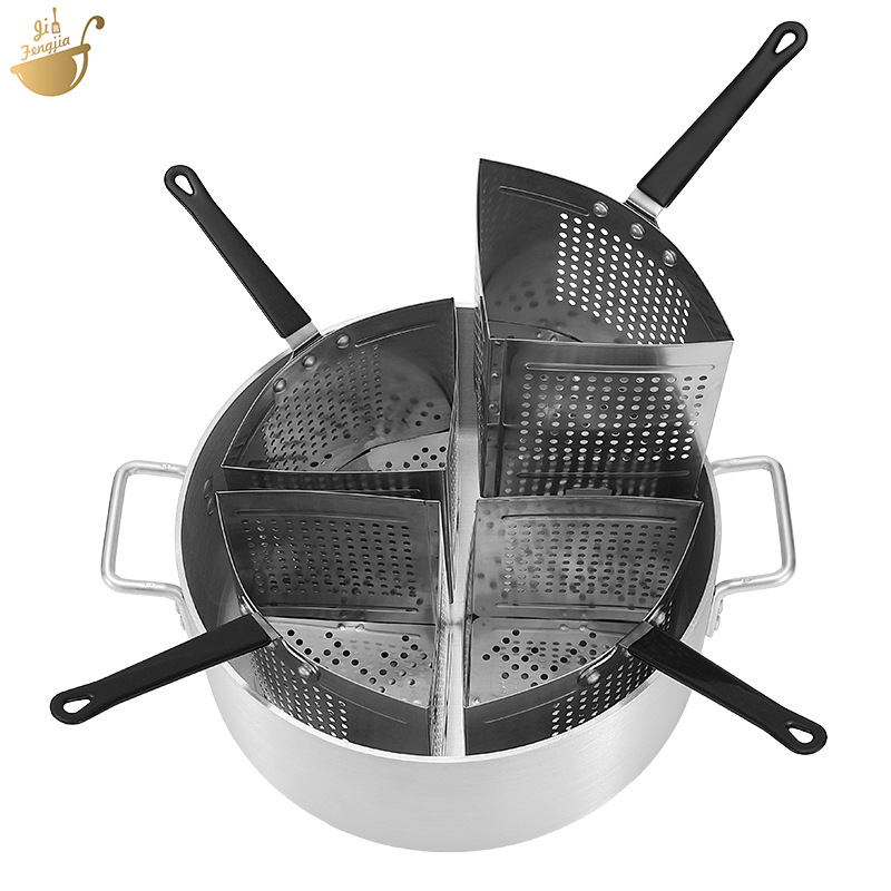 Set de gătit pentru legume și paste cu o oală din aluminiu de 20 Qt și un coș filtrant din oțel inoxidabil de 5 Qt