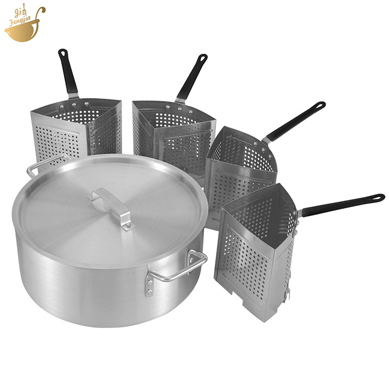 Set de gătit pentru legume și paste cu o oală din aluminiu de 20 Qt și un coș filtrant din oțel inoxidabil de 5 Qt