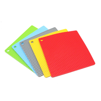 Covoraș pătrat din silicon, cu model fagure, de calitate alimentară, izolație termică, protecție împotriva arsurilor, pentru caserole, temperaturi ridicate, compatibil cu cuptorul cu microunde, grosime îmbunătățită