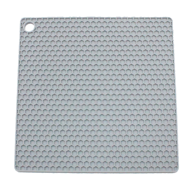 Covoraș pătrat din silicon, cu model fagure, de calitate alimentară, izolație termică, protecție împotriva arsurilor, pentru caserole, temperaturi ridicate, compatibil cu cuptorul cu microunde, grosime îmbunătățită