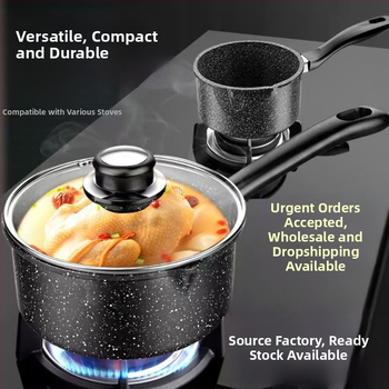 Oală Maifan pentru lapte, oală antiaderentă groasă pentru hrana pentru sugari, supă și mic dejun, 16–20 cm