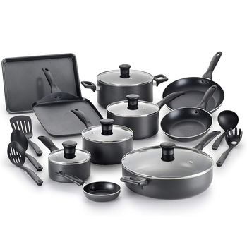 Set de 20 vase din aluminiu, antiaderente, compatibil cu flacără deschisă și plită cu inducție, OEM/ODM