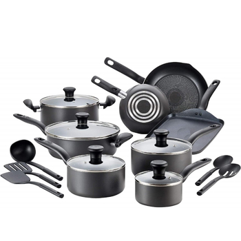Set de 20 vase din aluminiu, antiaderente, compatibil cu flacără deschisă și plită cu inducție, OEM/ODM