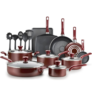 Set de 20 vase din aluminiu, antiaderente, compatibil cu flacără deschisă și plită cu inducție, OEM/ODM