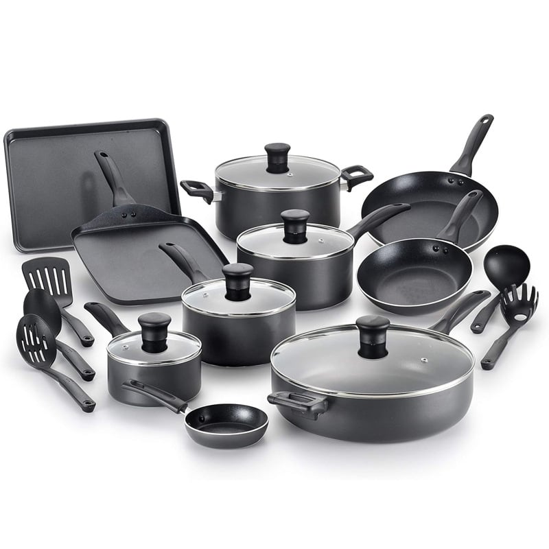 Set de 20 vase din aluminiu, antiaderente, compatibil cu flacără deschisă și plită cu inducție, OEM/ODM