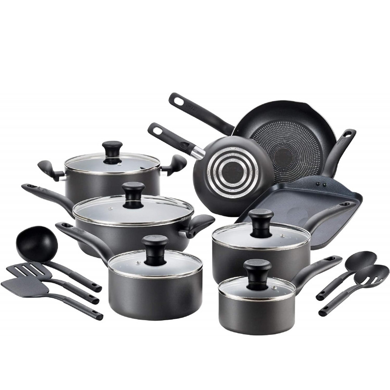Set de 20 vase din aluminiu, antiaderente, compatibil cu flacără deschisă și plită cu inducție, OEM/ODM
