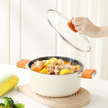 Desilang set premium de vase din fontă, cu acoperire Maifan piatră, patru piese, pentru uz casnic