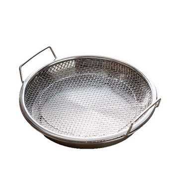 Tigaie rotundă de grătar din oțel inoxidabil, cu filtru pentru ulei și tavă de scurgere pentru bucătărie
