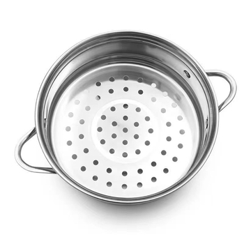 Inserție aburi din oțel inoxidabil pentru oală electrică, universală, 1,8 L, diametru 17,5 cm, capac din sticlă temperată