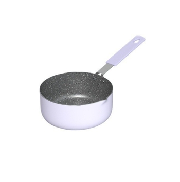 Set Maifan stone: tigaie mini antiaderentă și oală de supă, aluminiu mov, capac din sticlă