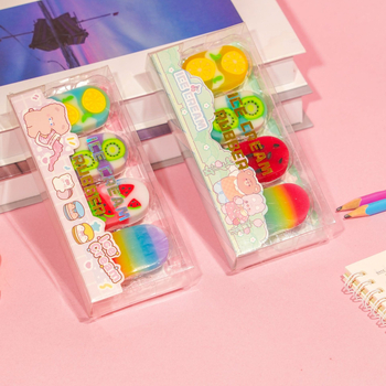 Radieră în formă de popsicle, aromă jeleu de fructe, design drăguț, rechizite școlare