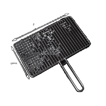 Placă din oțel inoxidabil pentru grătar cu plasă pentru pește, clips de grătar, accesoriu pentru grill, calitate alimentară