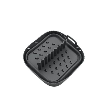 Covoraș pătrat din silicon pentru friteuza cu aer, tavă de copt pliabilă de 8 inch cu separator