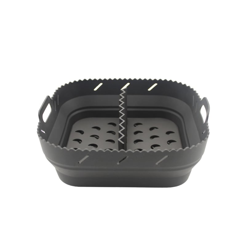 Covoraș pătrat din silicon pentru friteuza cu aer, tavă de copt pliabilă de 8 inch cu separator