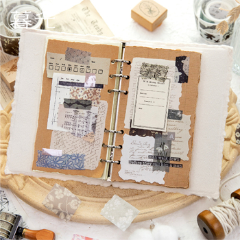 Bandă Washi Sunset Journey – seria Mountain Whisper, stil vintage pentru jurnal DIY, hârtie japoneză