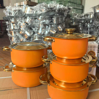 Set de oale din oțel inoxidabil, 4 sau 5 piese, oale de supă cu mâner dublu, aurii, pentru bucătăria de acasă