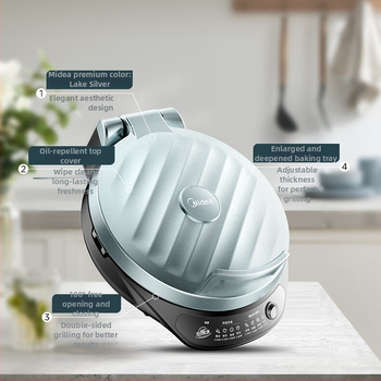 Midea tigă electrică pentru clătite cu încălzire dublă detașabilă, strat antiaderent, model MC-JKE3067