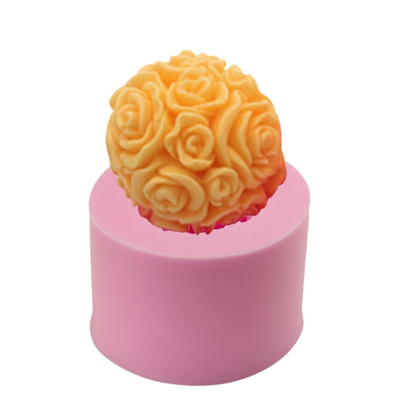 Formă din silicon pentru prăjituri cu buchet mare de trandafiri, pentru fondant, săpun și decorare, model H3077