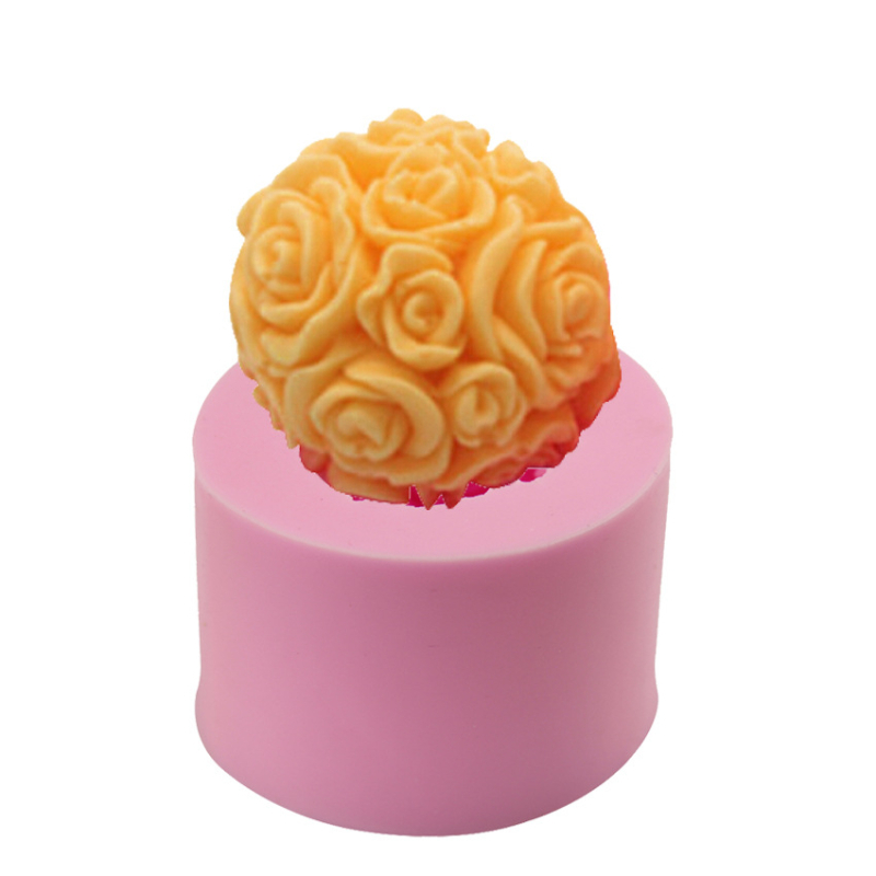 Formă din silicon pentru prăjituri cu buchet mare de trandafiri, pentru fondant, săpun și decorare, model H3077