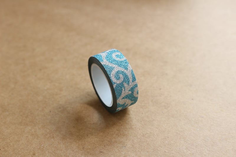 Bandă washi cu glitter auriu pentru DIY agendă, etichete și albume foto – bandă decorativă