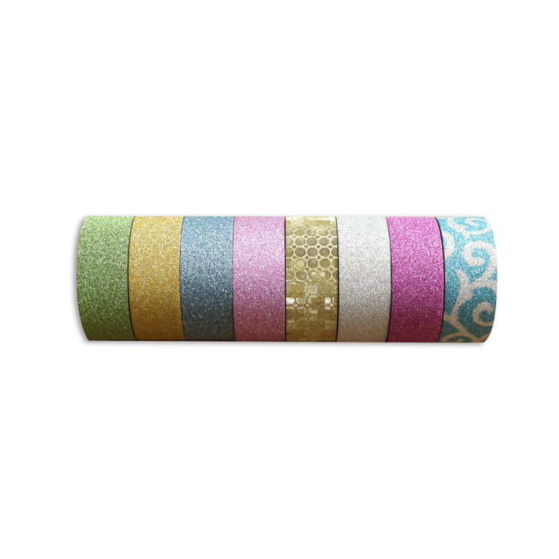 Bandă washi cu glitter auriu pentru DIY agendă, etichete și albume foto – bandă decorativă