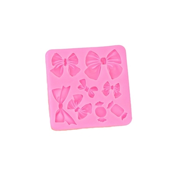 Formă din silicon în formă de fundă pentru fondant și ciocolată, matriță DIY pentru prăjituri și lut
