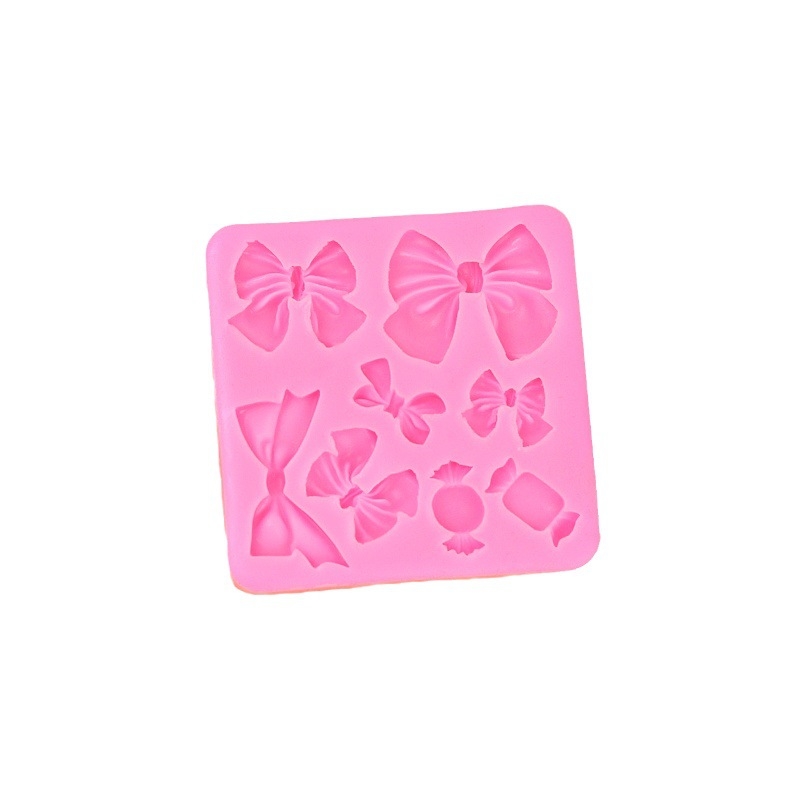 Formă din silicon în formă de fundă pentru fondant și ciocolată, matriță DIY pentru prăjituri și lut