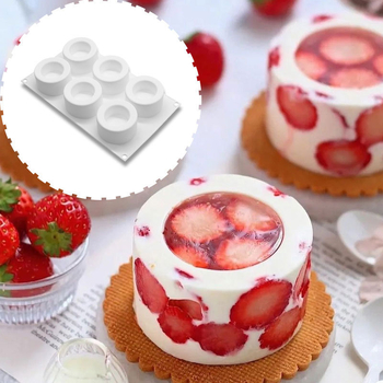 Set de 6 forme din silicon pentru budincă, mousse și prăjituri – ustensile de coacere