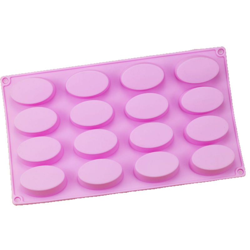 Formă din silicon, 16 piese, oval cilindric pentru copt, include forme pentru ciocolată și săpun, formă pentru înghețată crocantă