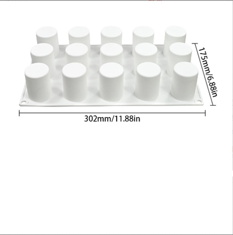 Formă de silicon cu 15 cavități pentru tort mousse