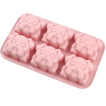 Forma din silicon pentru prăjituri în formă Shar-Pei, set de 6 bucăți, pentru coacere