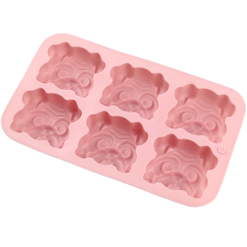 Forma din silicon pentru prăjituri în formă Shar-Pei, set de 6 bucăți, pentru coacere